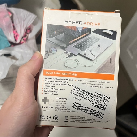 Hyper Drive Solo 7-in-1 USB-C Hub Untested B - Picture 2 of 7